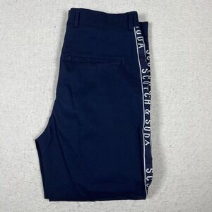 Scotch & Soda Pants Mens 28x25.5 Blue Slim Fit Logo Side Stripe Chino Stretch